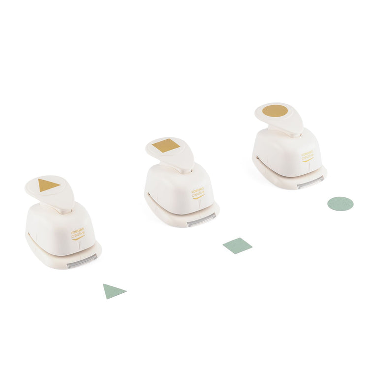 Vaessen creative • Figurenstanzer-Set Kreis Quadrat Dreieck 3-tlg.