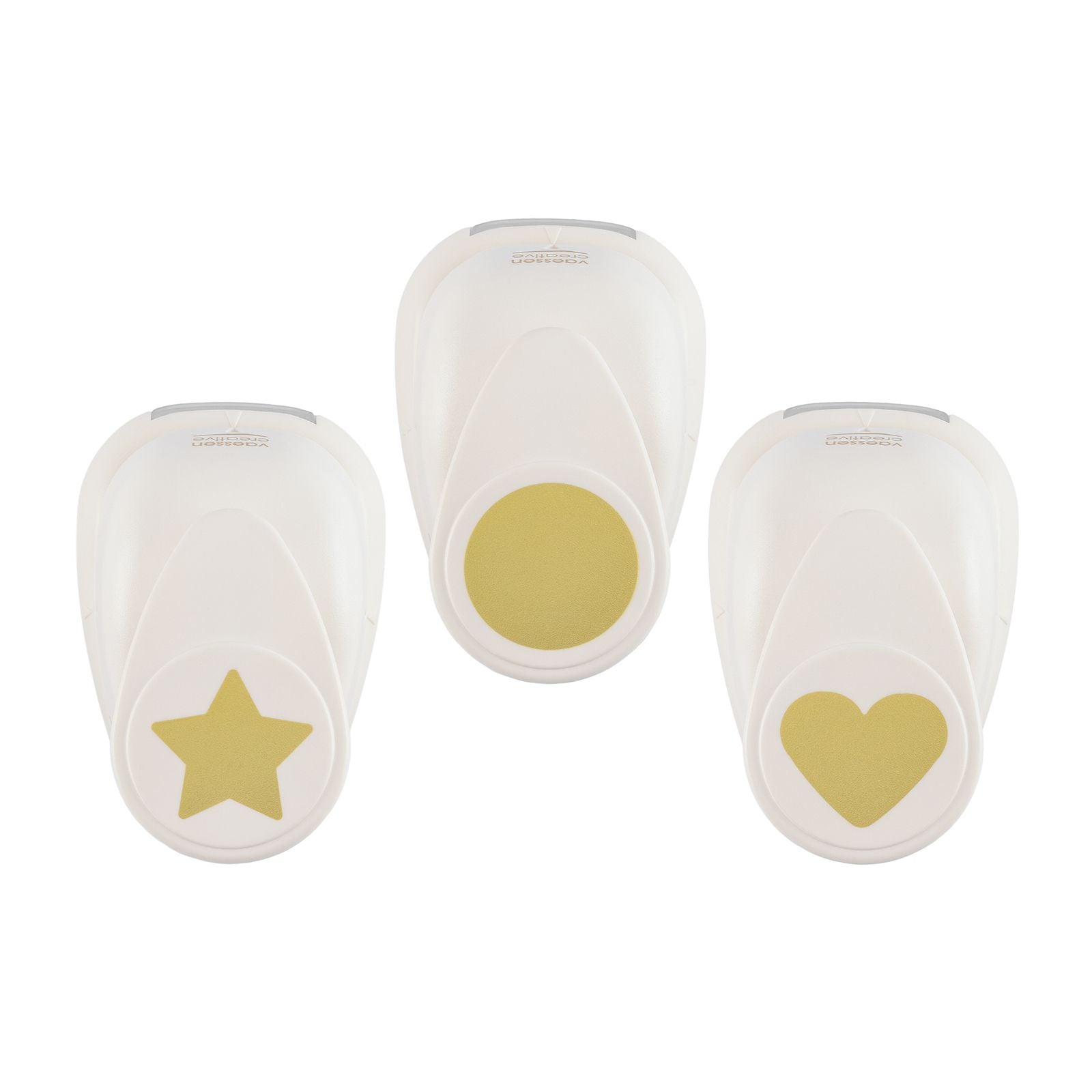 Vaessen creative • Figurenstanzer-Set Kreis Herz Stern 3-tlg