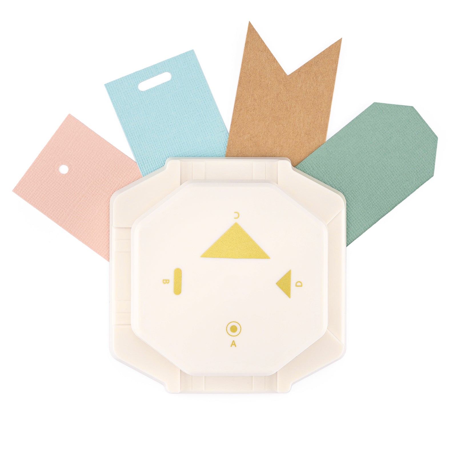 Vaessen creative • 4-in-1-Eckstanzer-Retro-Etiketten