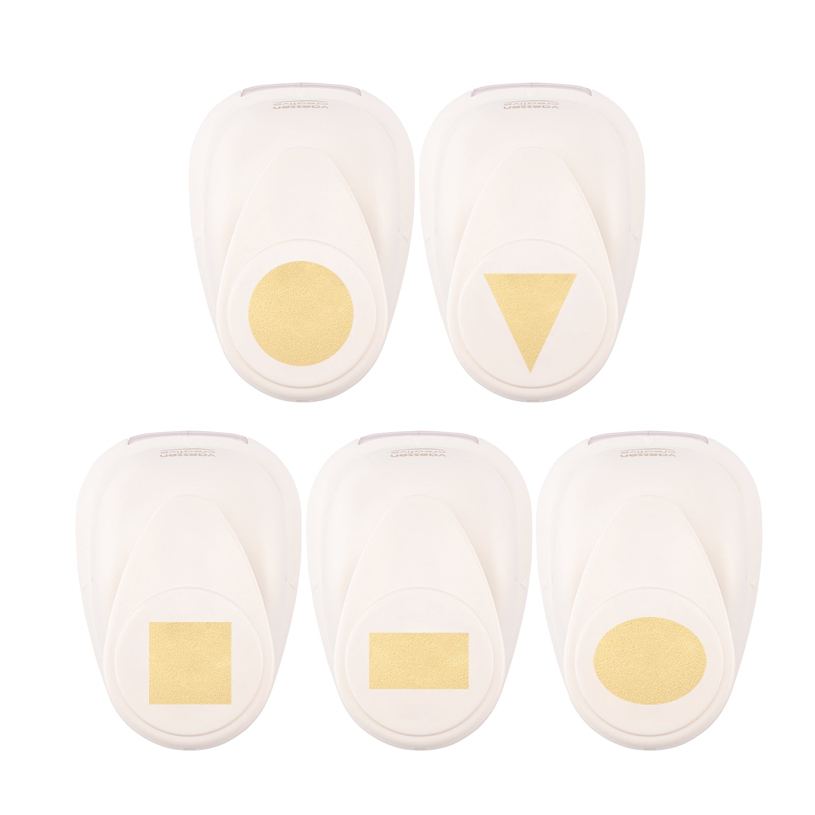 Vaessen creative • Figurenstanzer-Set Grundformen mittel 5-tlg.