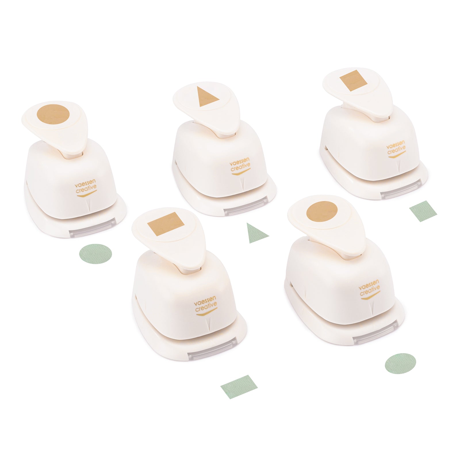 Vaessen creative • Figurenstanzer-Set Grundformen mittel 5-tlg.