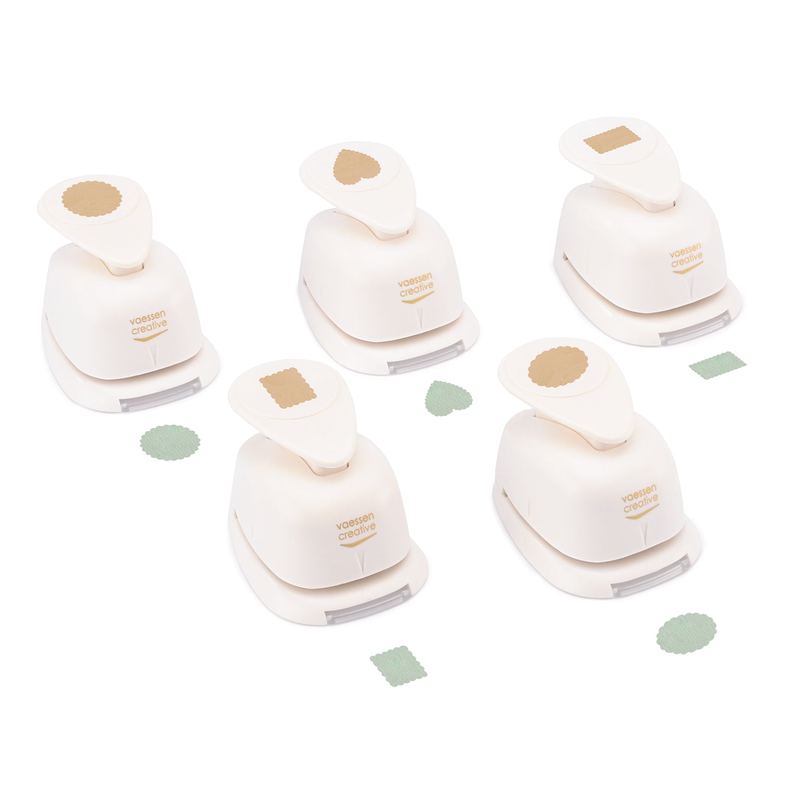 Vaessen creative • Figurenstanzer-Set Grundformen gewellt 5-tlg.