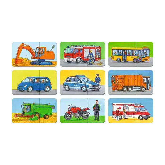 Ravensburger - Spezialfahrzeuge Puzzle 9x2st.