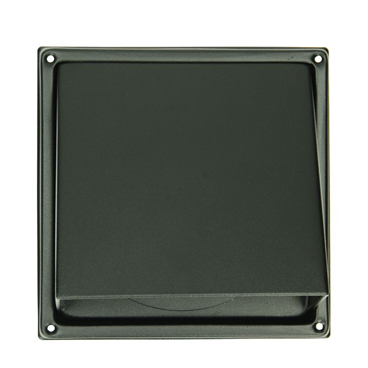 Renson 1066436 – schwarzes Edelstahl-Dunstabzugshaubengitter Typ 641 ø100 mm, Aufputzmontage | 2 Stk