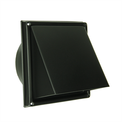Renson 1066436 – schwarzes Edelstahl-Dunstabzugshaubengitter Typ 641 ø100 mm, Aufputzmontage | 2 Stk