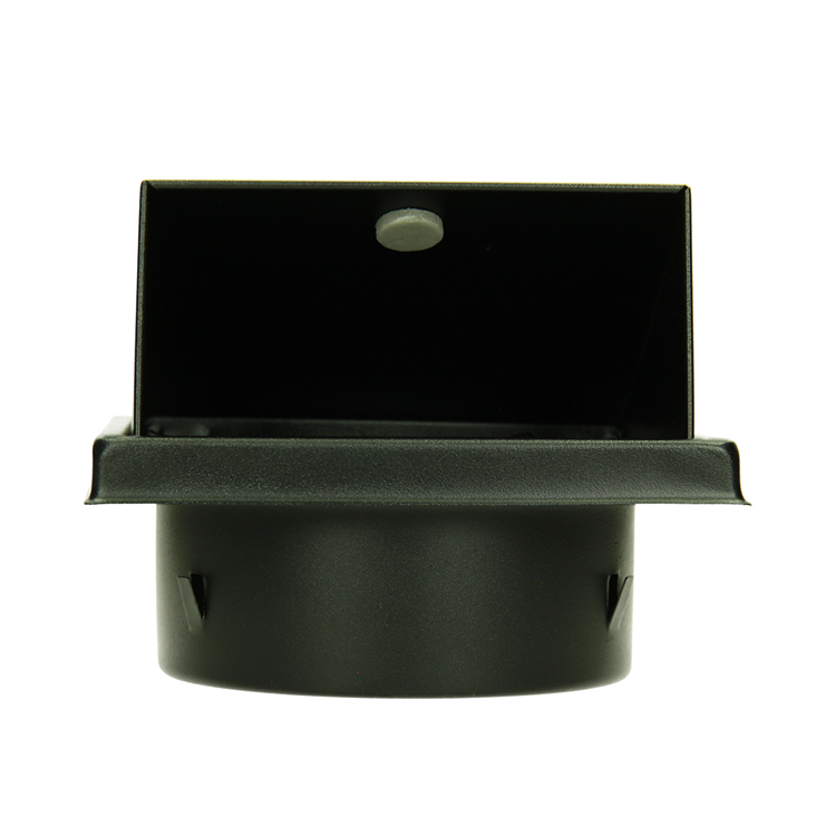 Renson 1066436 – schwarzes Edelstahl-Dunstabzugshaubengitter Typ 641 ø100 mm, Aufputzmontage | 2 Stk
