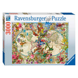 Plora und Fauna World Map, 3000st. - afbeelding 1