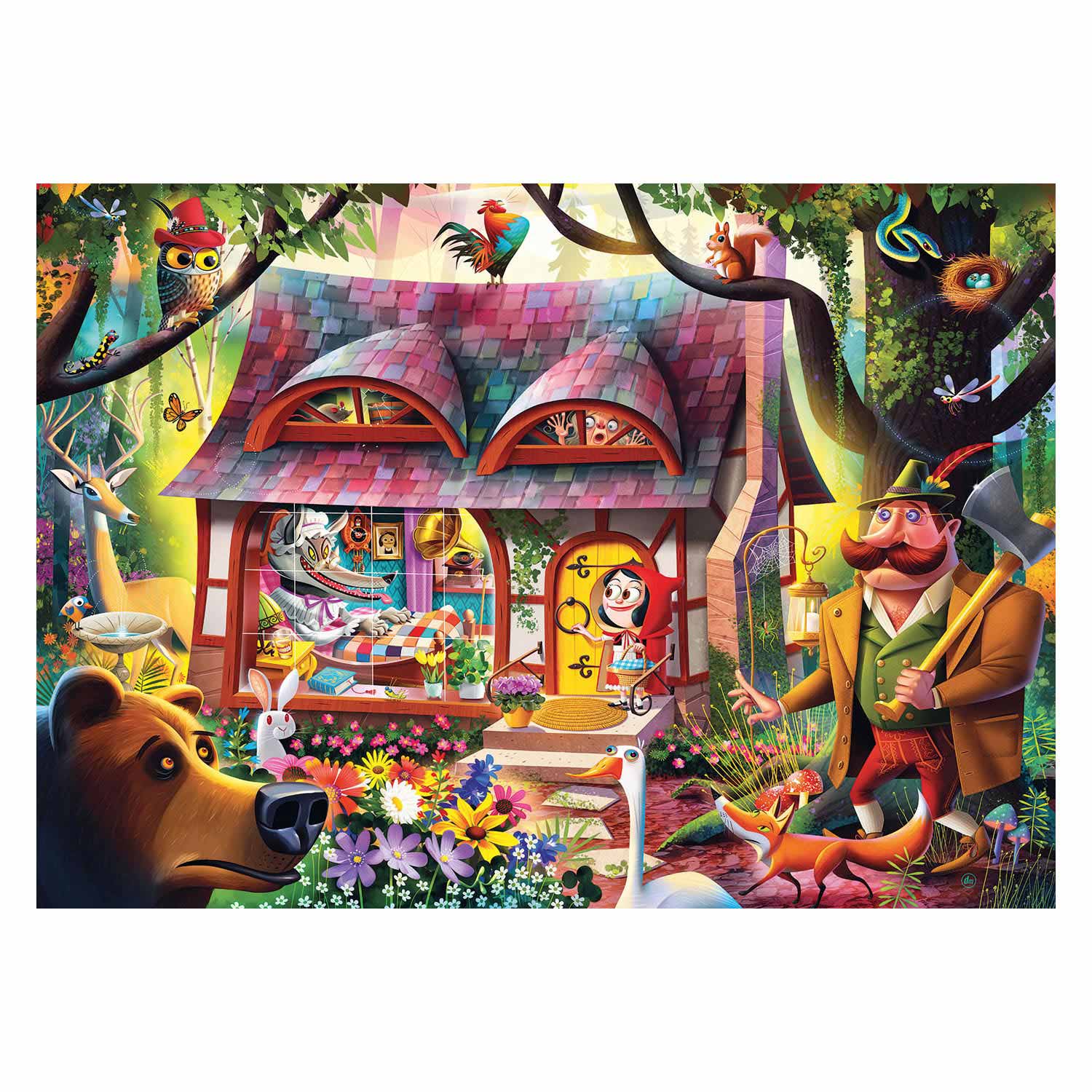 Ravensburger Puzzle Little Red Riding Motor und De Wolf, 1000st.