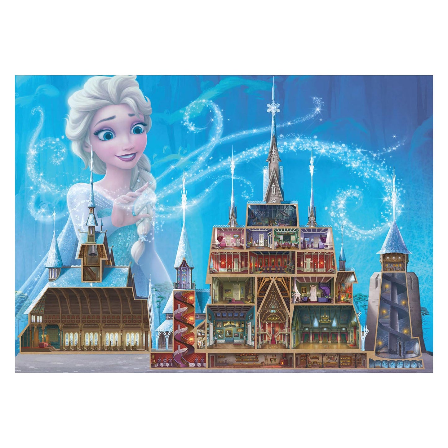 Ravensburger Puzzle Disney Curles - Elsa, 1000st.