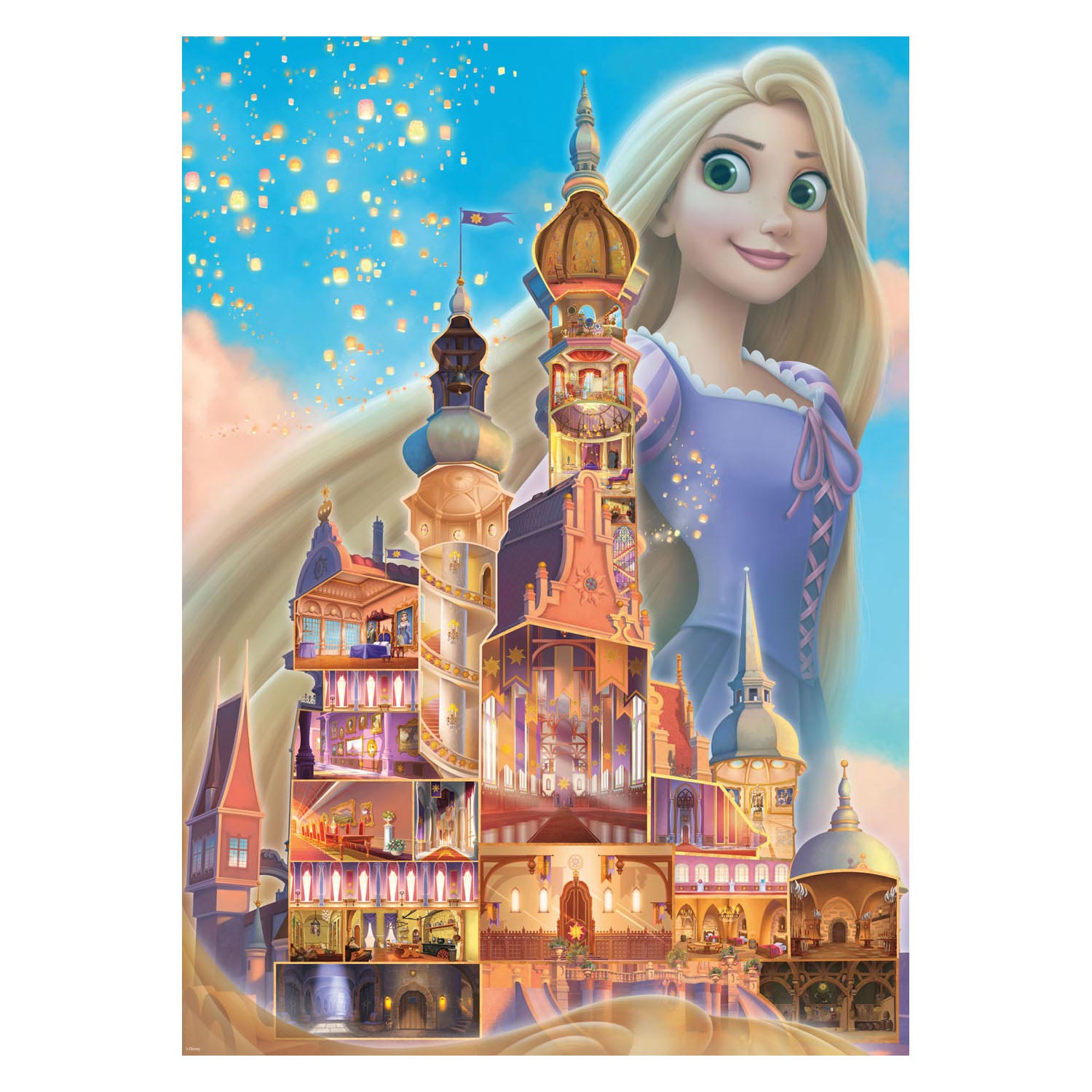 Ravensburger Puzzle Disney Curles - Rapunzel, 1000st.