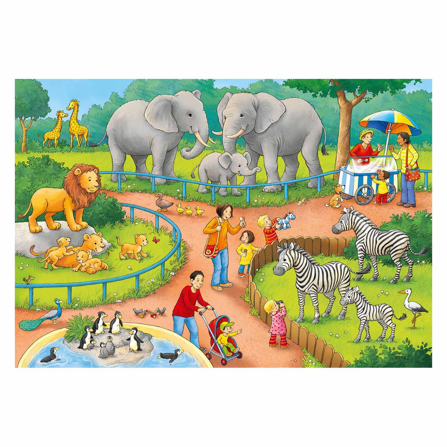 Ravensburger - Puzzle Ein Tag im Zoo 2x24 Teile