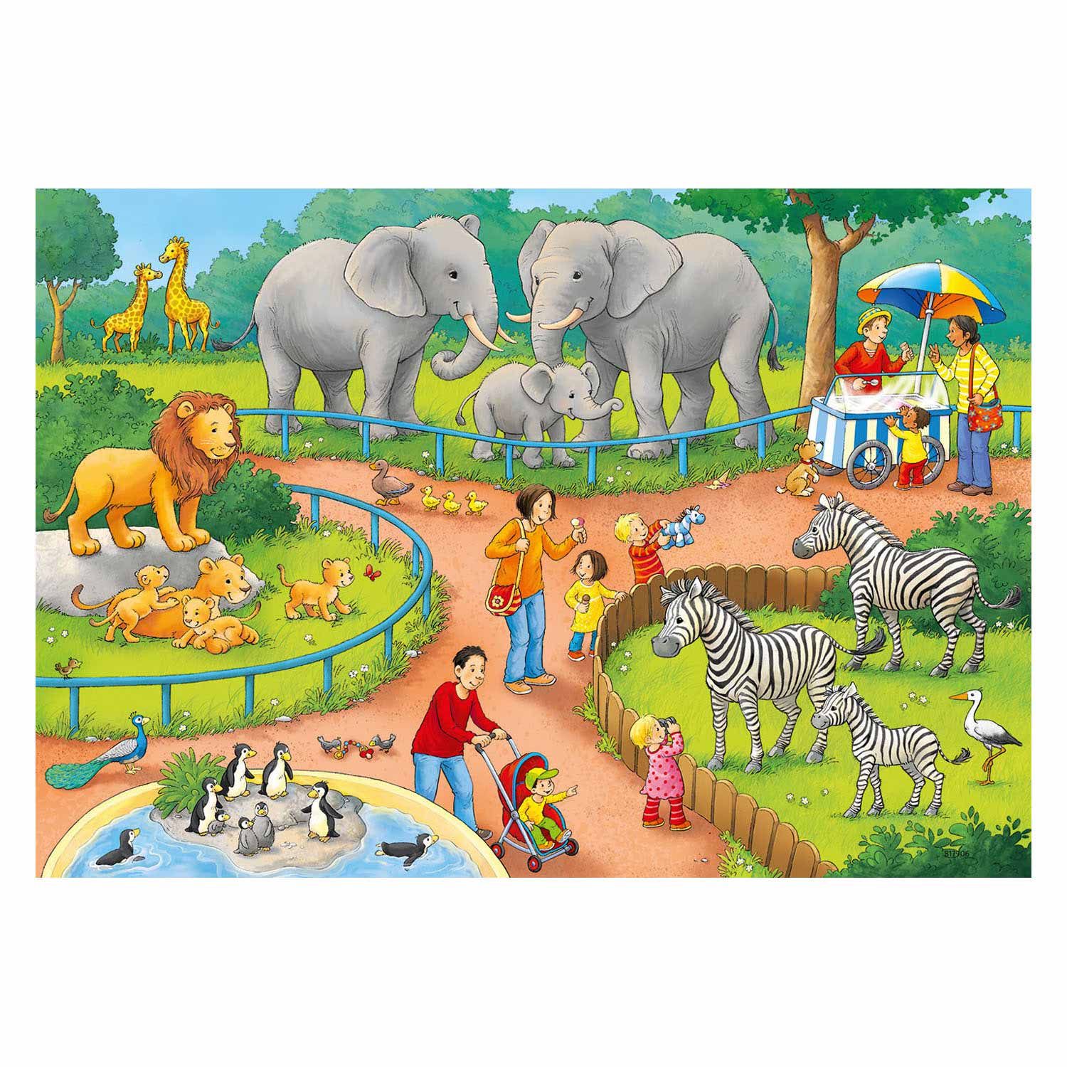 Ravensburger - Puzzle Ein Tag im Zoo 2x24 Teile