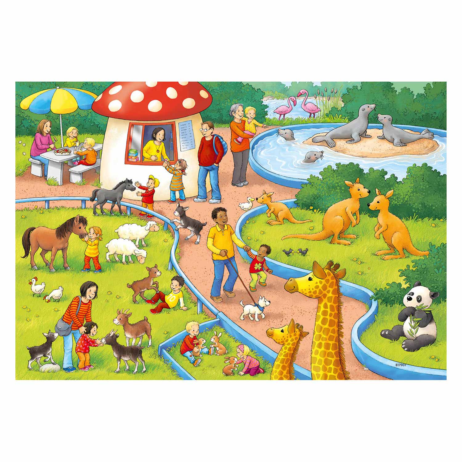 Ravensburger - Puzzle Ein Tag im Zoo 2x24 Teile