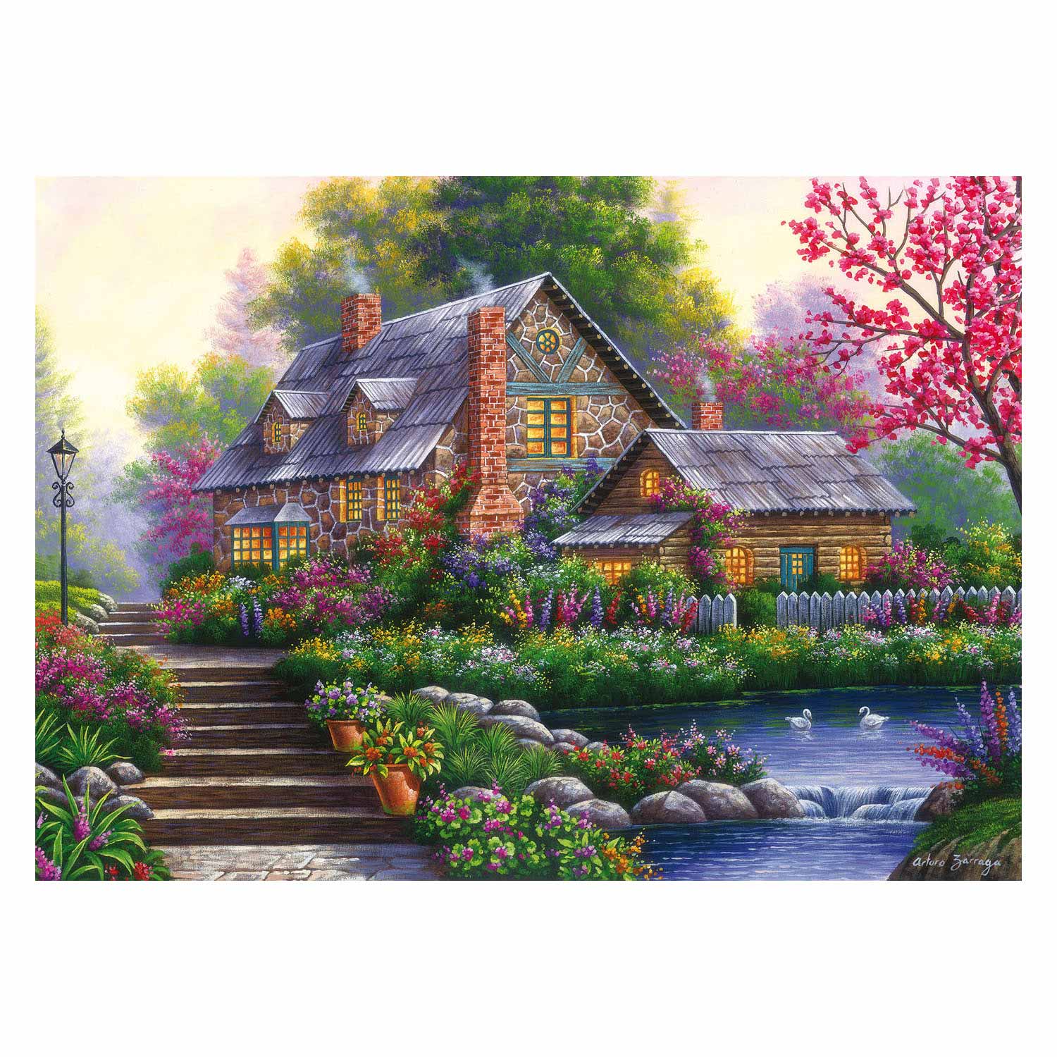 Ravensburger - Puzzle Romantisches Cottage 1000st.