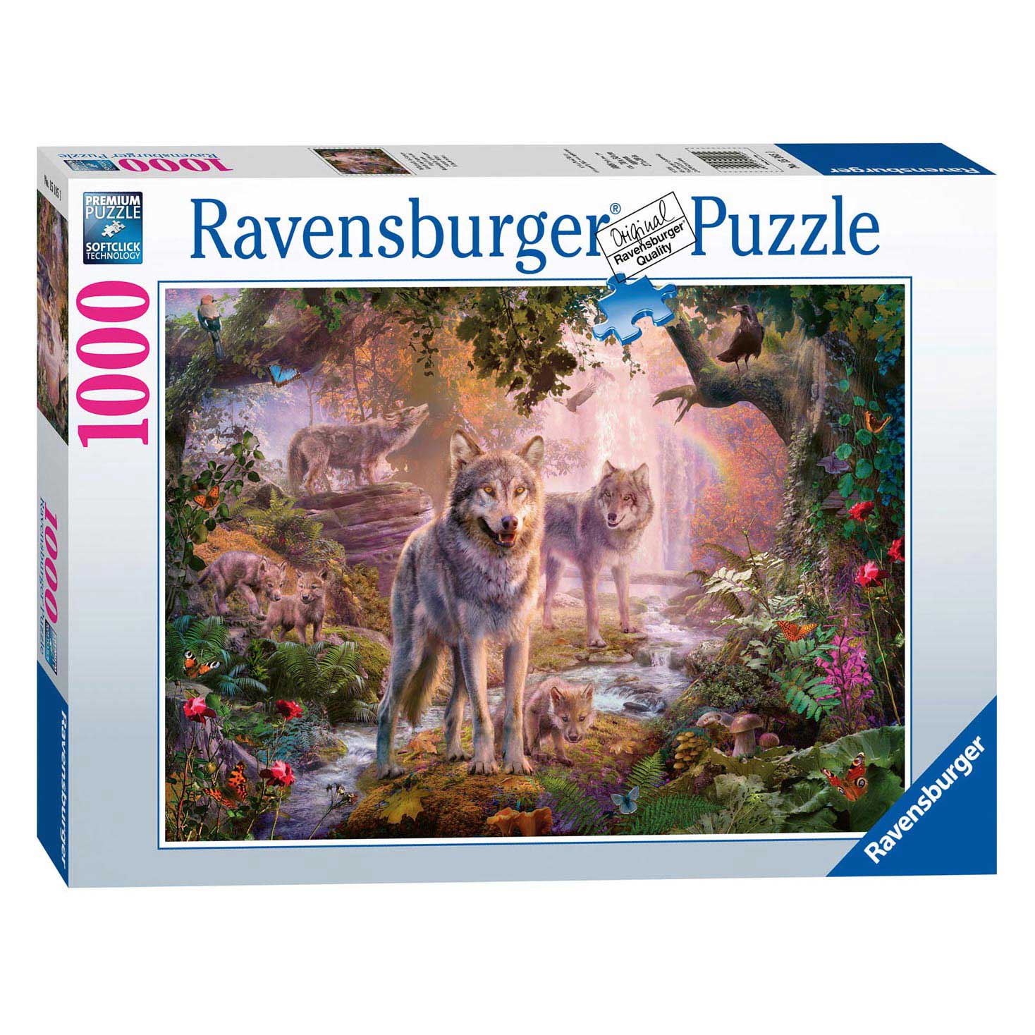 Ravensburger - Puzzle Wolven Familie im Sommer 1000st.