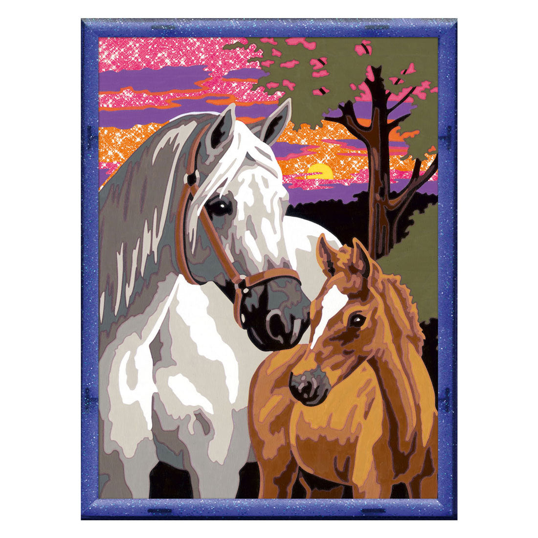 Ravensburger Kreart Gemälde bei Nummer Sunset Horses