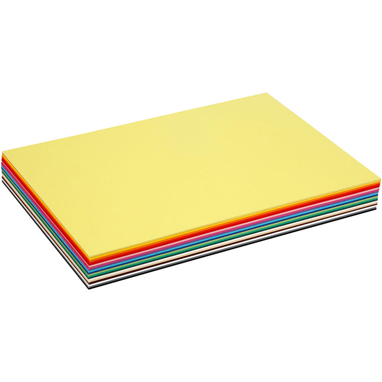 Colortime Farbkarton, A3, Blatt 297 x 420 mm, 180 g, verschiedene Farben, 300 verschiedene Blätter 1 Karton