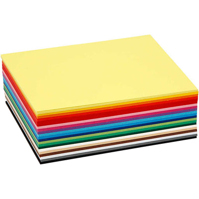 Colortime farbiger Karton, A6, Blatt 105 x 148 mm, 180 g, verschiedene Farben, 120 verschiedene Blätter, 1 Karton