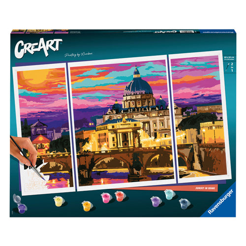 Ravensburger Kreart Gemälde auf Nummer Sonnenuntergang in Rom