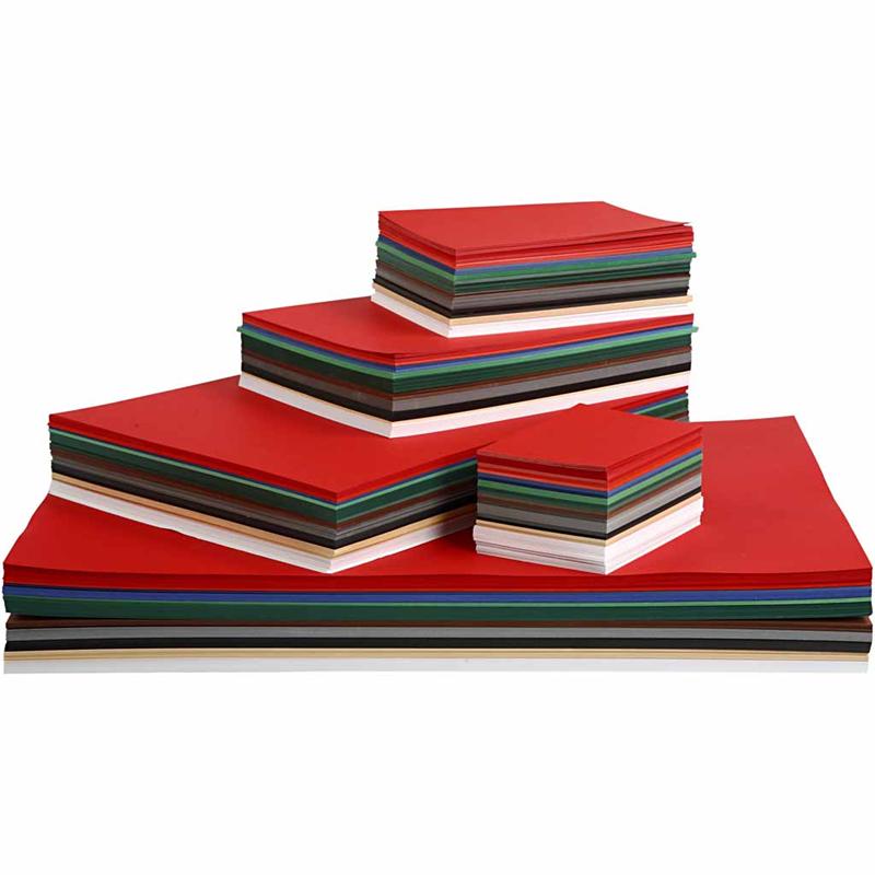 Weihnachtskarton, A2, A3, A4, A5, A6, 180 gr, verschiedene Farben, 1800 verschiedene Blätter 1 Karton
