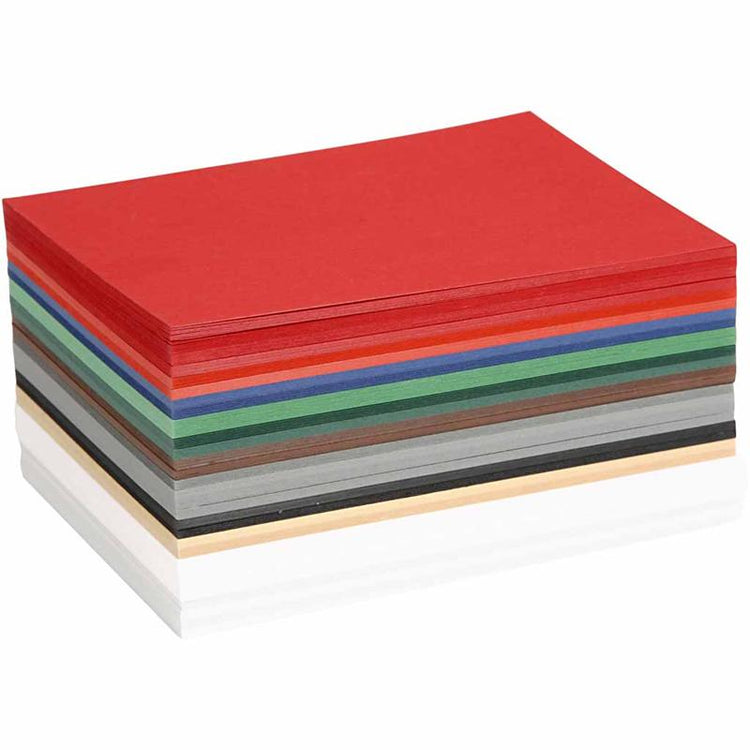 Colortime Weihnachtskarton, A6, Blatt 105 x 148 mm, 180 g, verschiedene Farben, 300 Blatt, 1 Karton