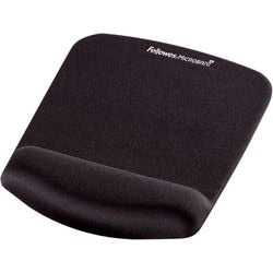 Mauspad mit Handgelenkstütze Fellowes Plush Touch schwarz