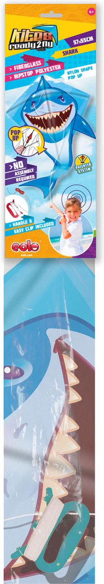 Kites Ready 2 Fly Pop-up Nylon Vater Hai