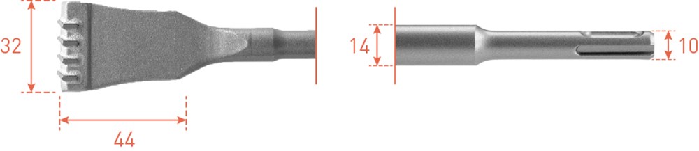 Rotec SDS-Gelenkmeißel HM 125 mm