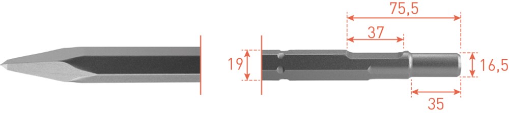 Rotec SDS Spitzmeißel 300mm