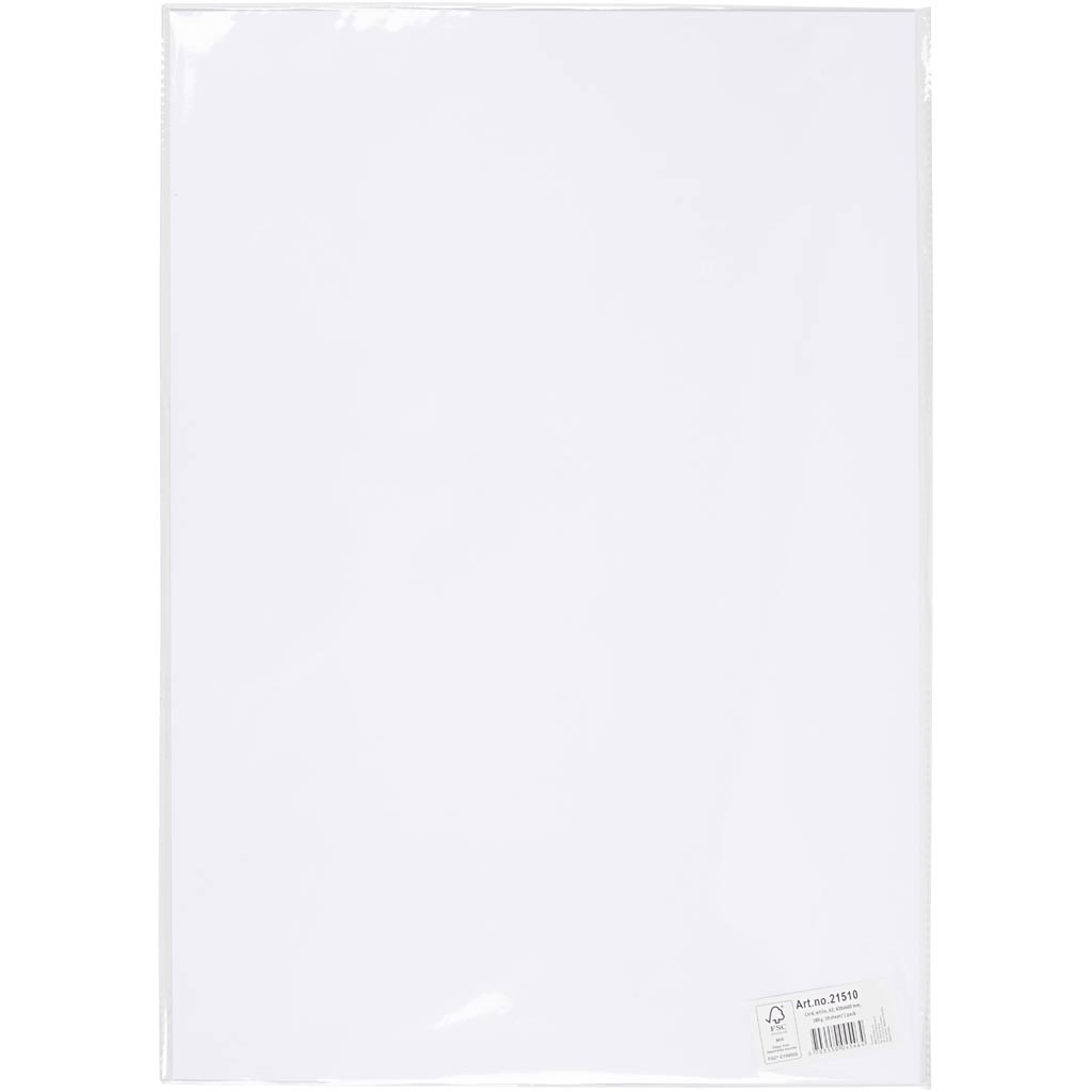 Creativ Company farbiger Karton, A2, Blatt 420 x 594 mm, 180 g, weiß, 10 Blatt 1 Karton
