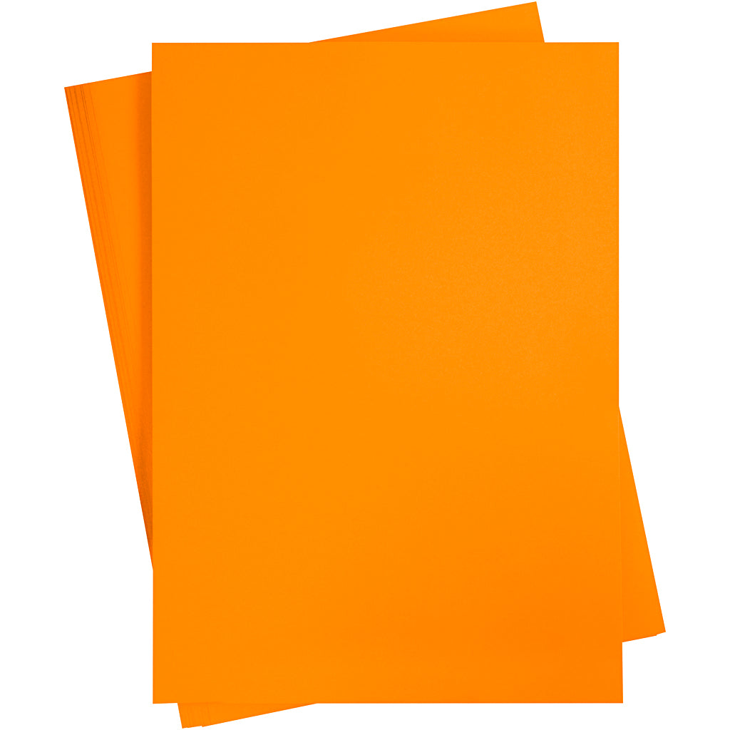 Creativ Company farbiger Karton, A2, Blatt 420 x 594 mm, 180 g, orange, 10 Blatt 1 Karton
