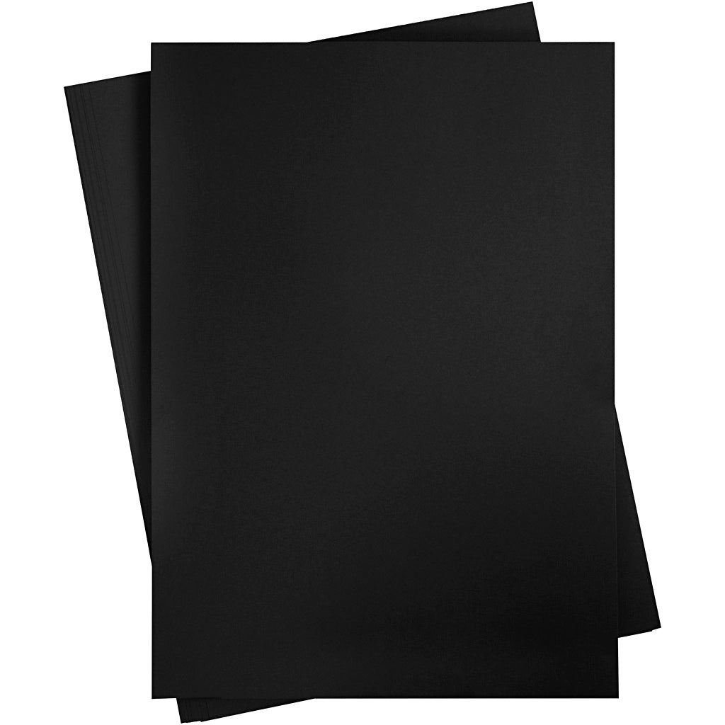 Creativ Company farbiger Karton, A2, Blatt 420 x 594 mm, 180 g, schwarz, 10 Blatt 1 Karton