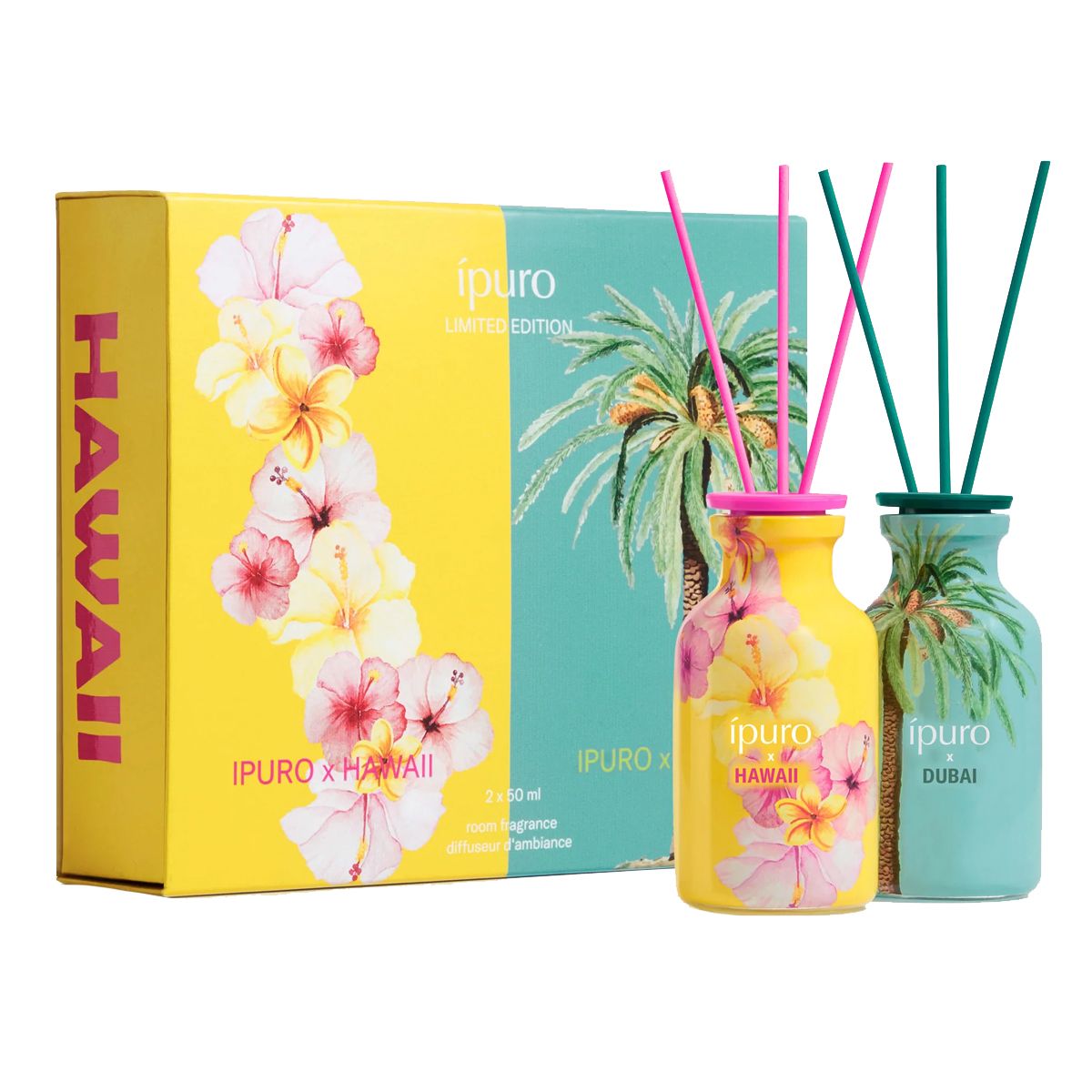 Ipuro Duftdiffusor-Set Hawaii Dubai 2x50ml