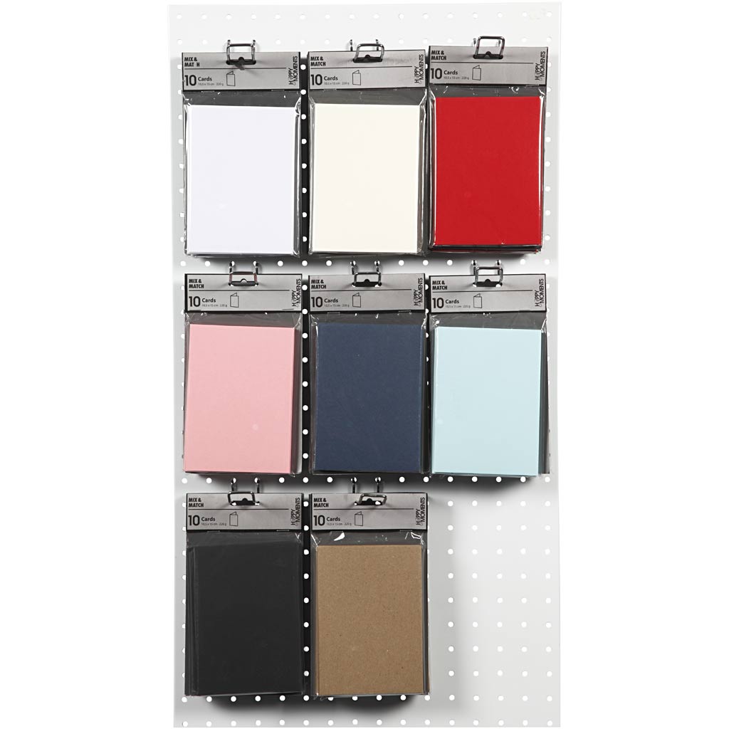 Creativ-Firmenkarten, Kartengröße 10,5 x 15 cm, 220 g, verschiedene Farben, 8 x 10 Box 1 Box