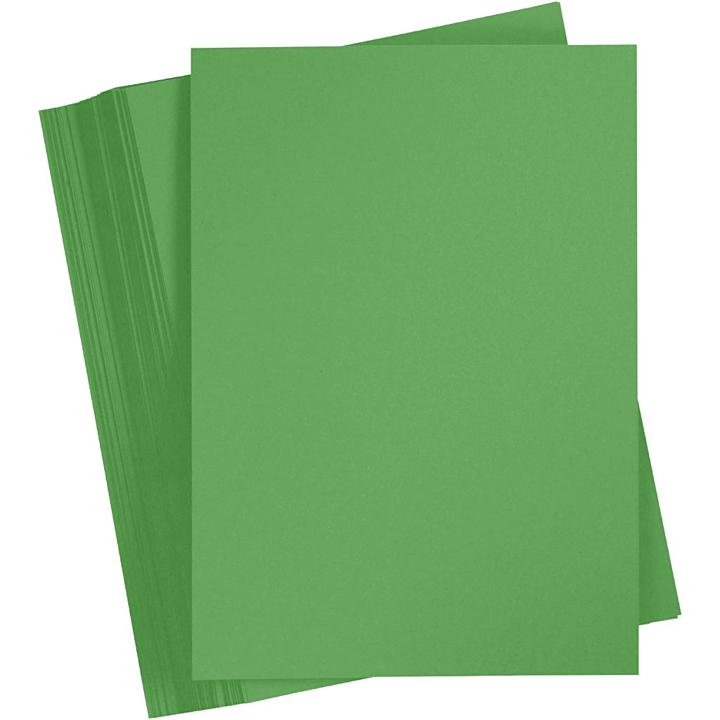 Creativ Company Farbkarton, A5, 180 gr, grasgrün, 100 Blatt 1 Karton