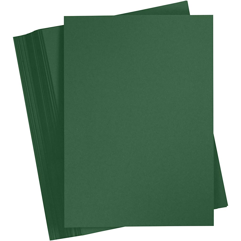 Creativ Company farbiger Karton, A5, 180 g, dunkelgrün, 100 Blatt 1 Karton