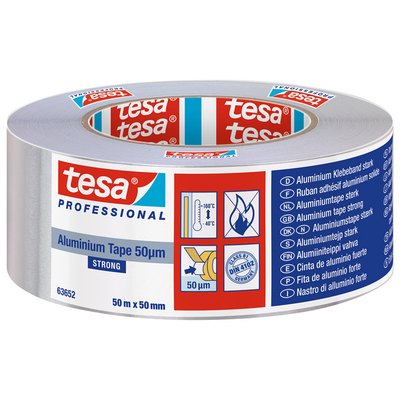 Tesa Professional 1002625 – Tesa Alu-Klebeband 50 mm x 50 m | 18 Stück