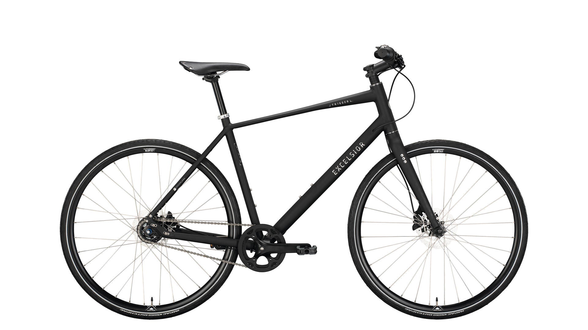 Excelsior Urban Bike Trigger (#1) Fahrrad Excels.Tigger 28 58 Diam. 8SP Black Matt