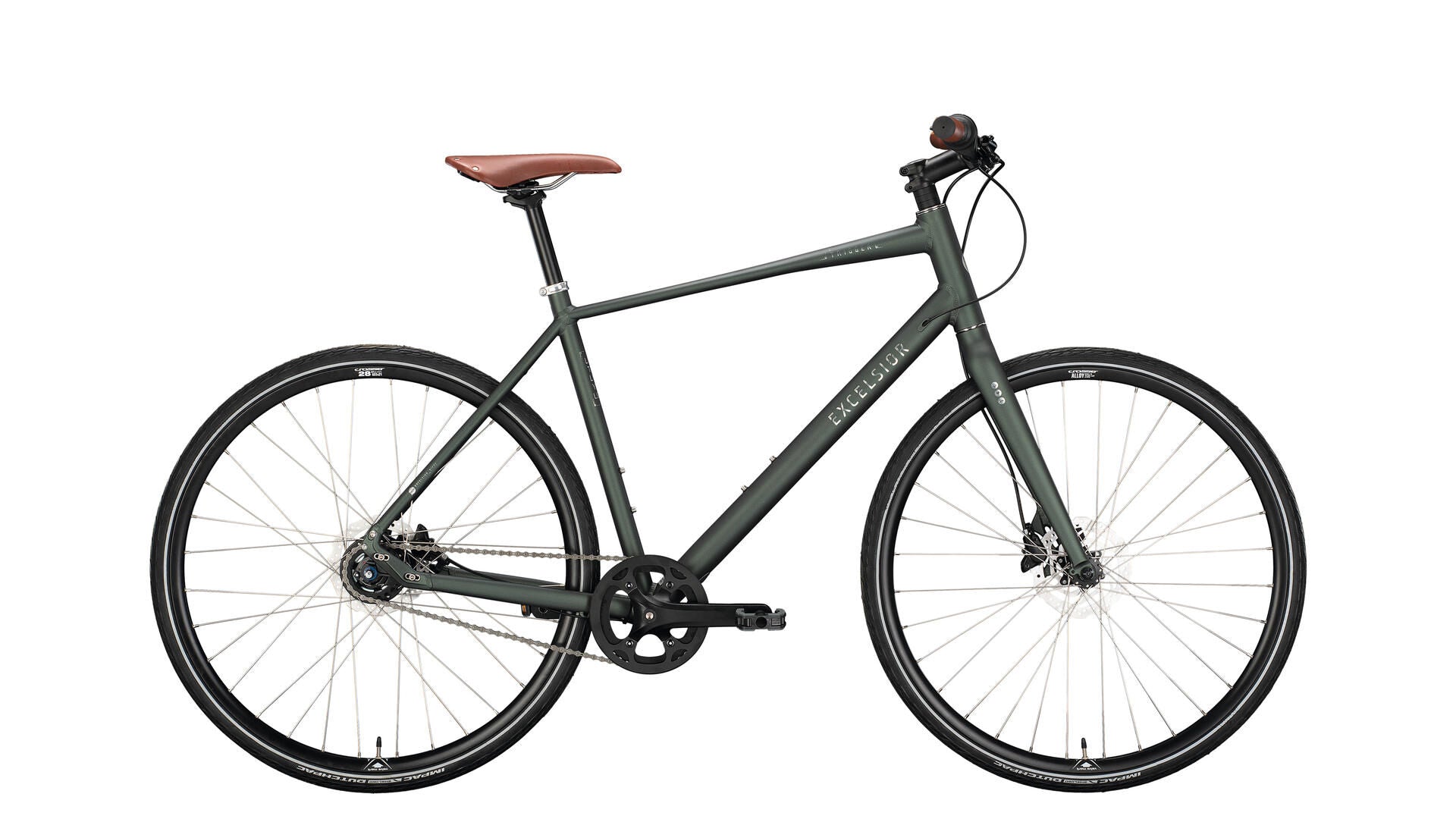 Excelsior Urban Bike Trigger (#1) Fahrrad Excels.Tigger 28 48 Diam. 8SP Green Matt