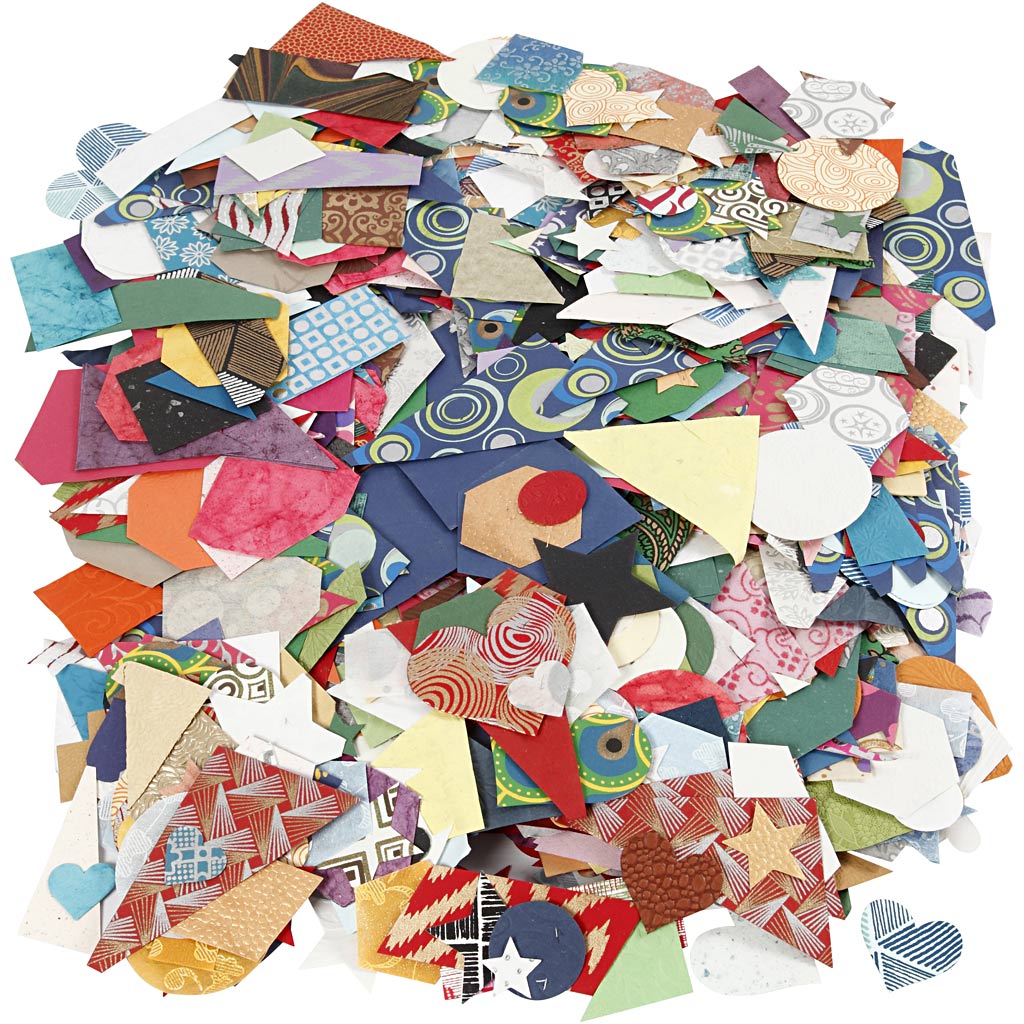 Creativ Firmenformen aus handgeschöpftem Papier, Größe 25-130 mm, 110 gr, 500 gr 1 Box