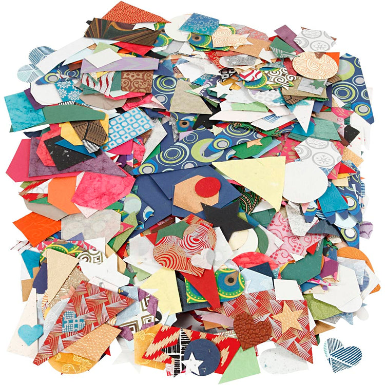 Creativ Firmenformen aus handgeschöpftem Papier, Größe 25-130 mm, 110 gr, 500 gr 1 Box