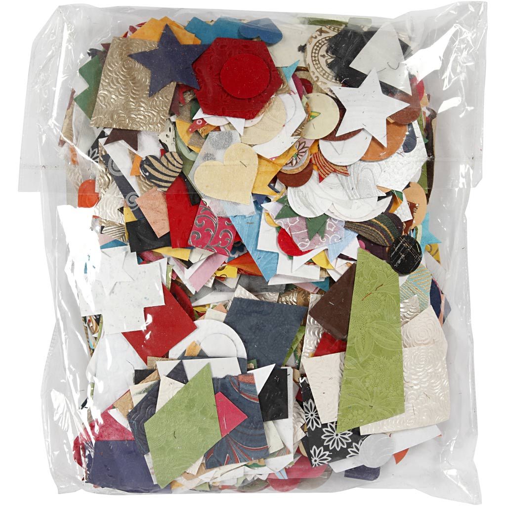 Creativ Firmenformen aus handgeschöpftem Papier, Größe 25-130 mm, 110 gr, 500 gr 1 Box