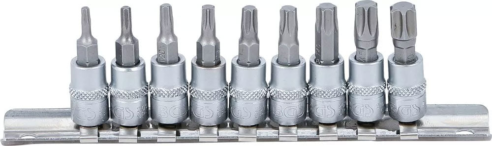 BGS Technic Bit-Einsatzsatz 1 4 Torx T10 - T50 9-tlg.
