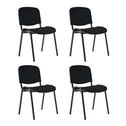 Besucherstuhl Nowy Iso Plus stapelbar schwarz