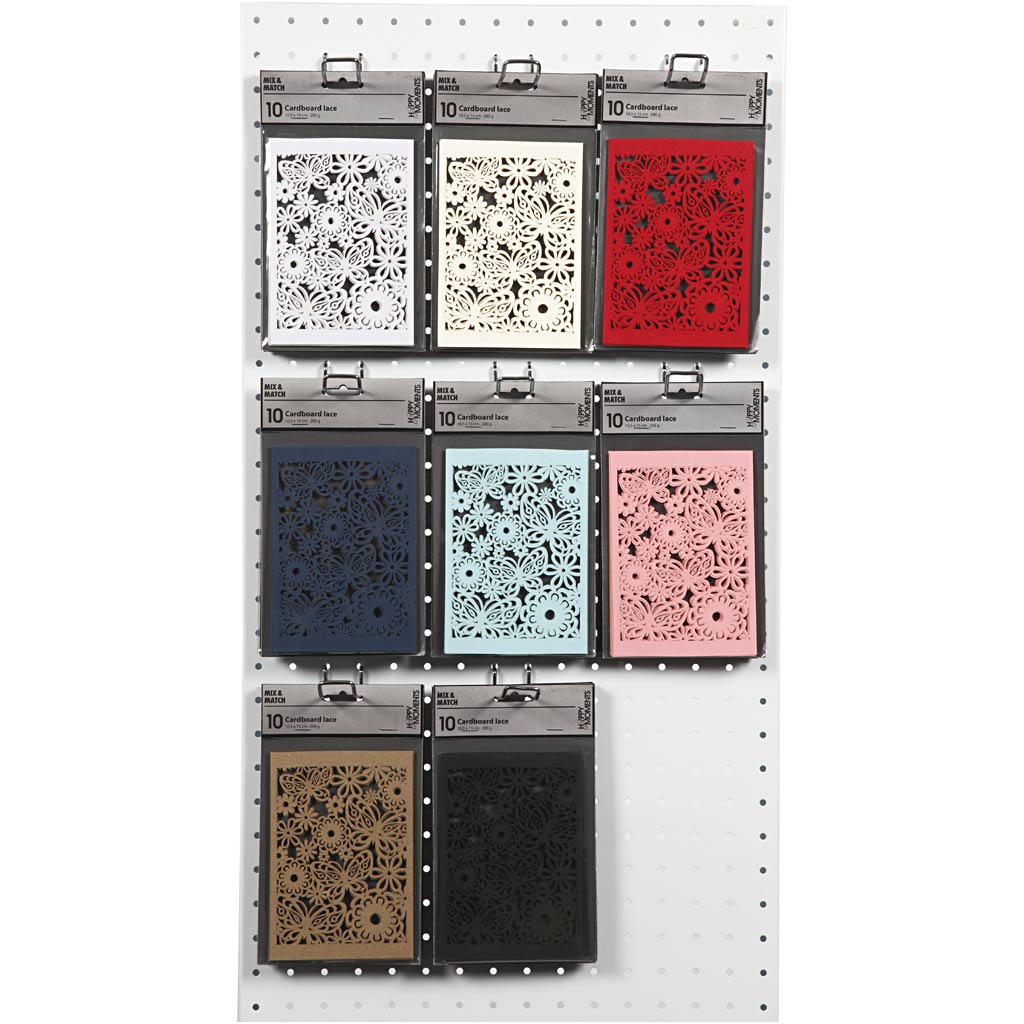 Creativ Company gemusterter Karton, Blatt 10,5x15 cm, 200 gr, verschiedene Farben, 8x10 Karton 1 Karton