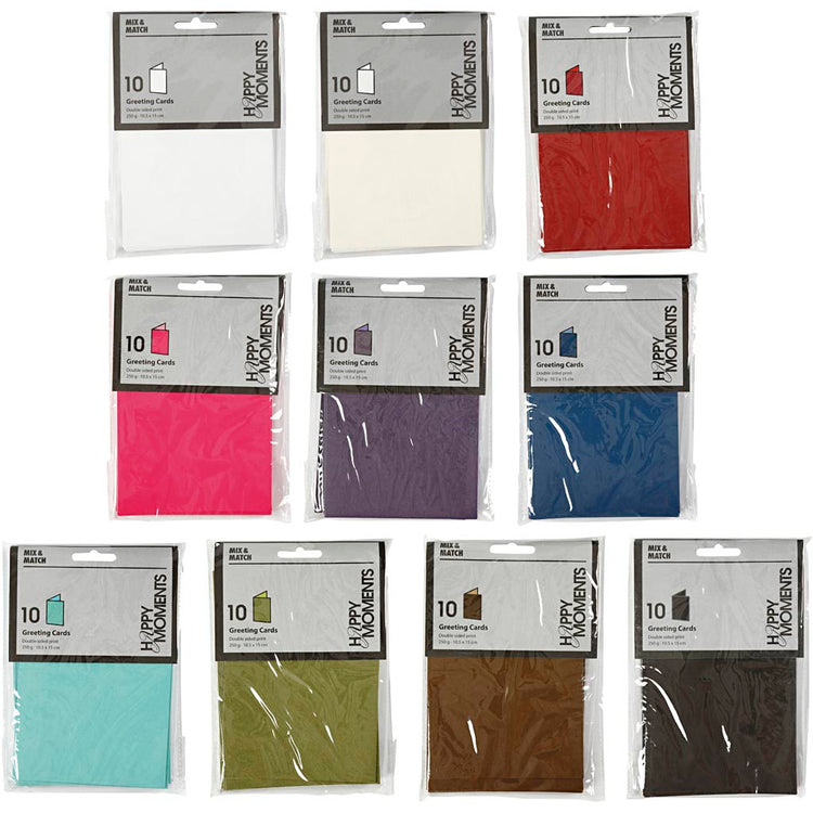 Creativ-Firmenkarte, Kartengröße 10,5x15 cm, Inhalt kann variieren, 250 gr, verschiedene Farben, 30 Boxen 1 Box