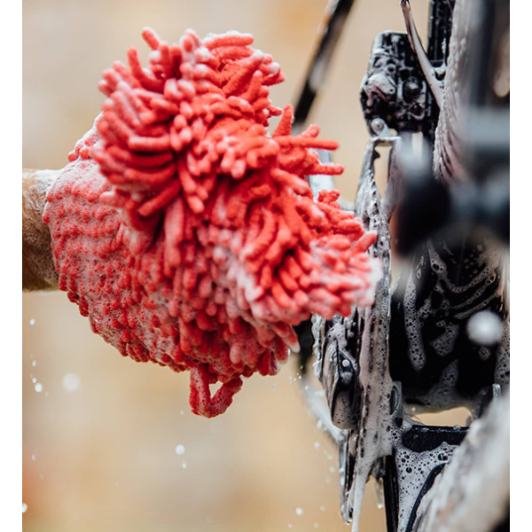 Waschhandschuh Mikrofaser rot