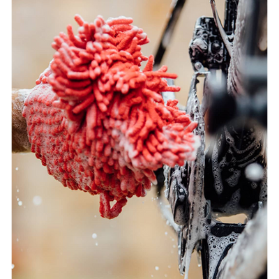 Waschhandschuh Mikrofaser rot