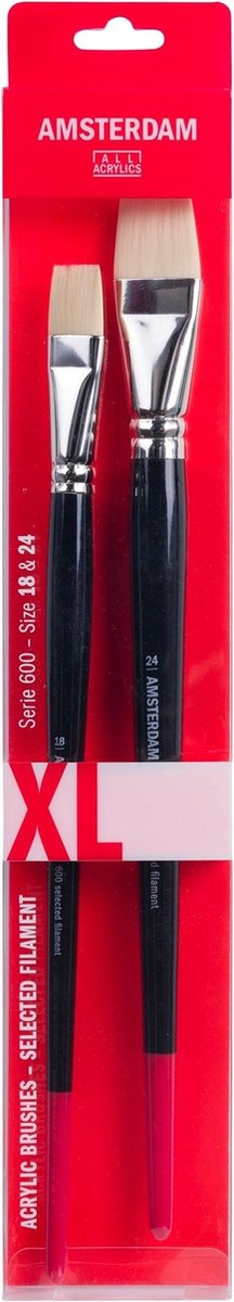 Amsterdam Pinselset Serie 600, XL (18-24) – Synthetik flach