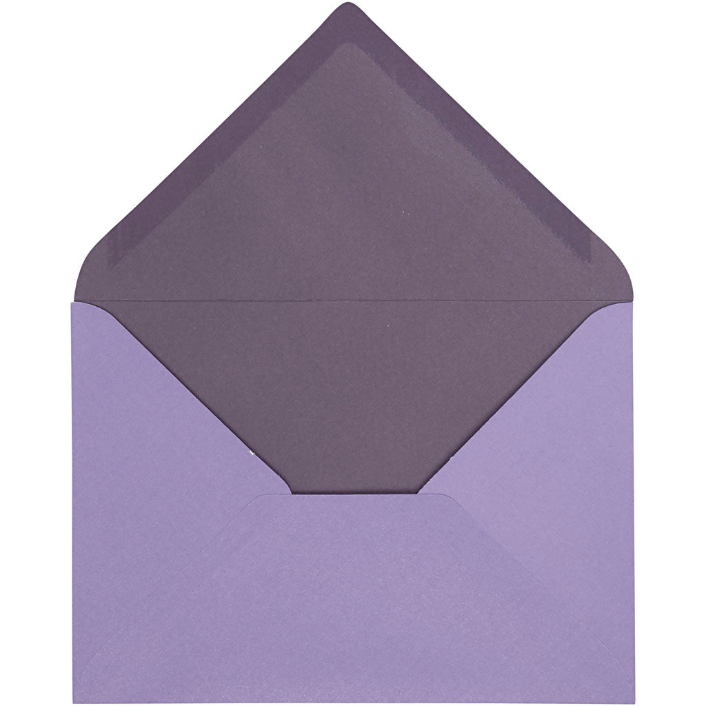 Creativ Firmenumschlag, Umschlaggröße 11,5x16 cm, 100 gr, dunkelviolett lila, 10 Stück 1 Karton